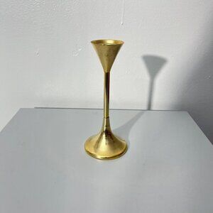 Vintage‎ Lefton Exclusive Funnel  Brass Candlestick Holder